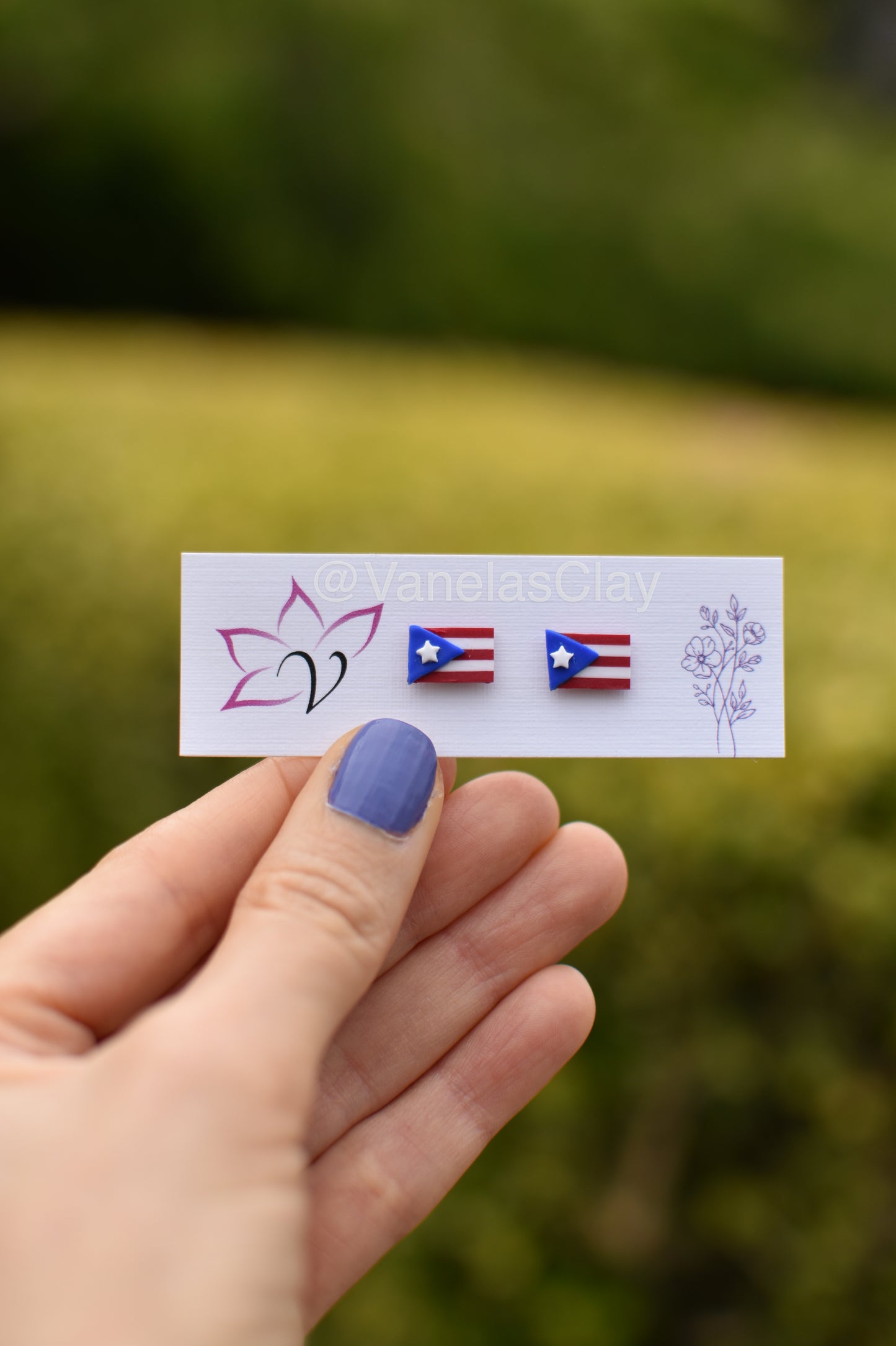 A007- Mini Bandera de PR - Pe Erre del Encanto Collection